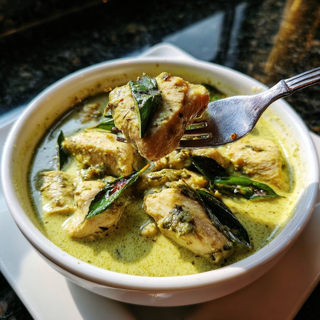Thailändisches grünes Curry mit Hühnchen