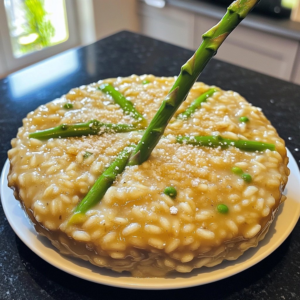 Risotto mit grünem Spargel