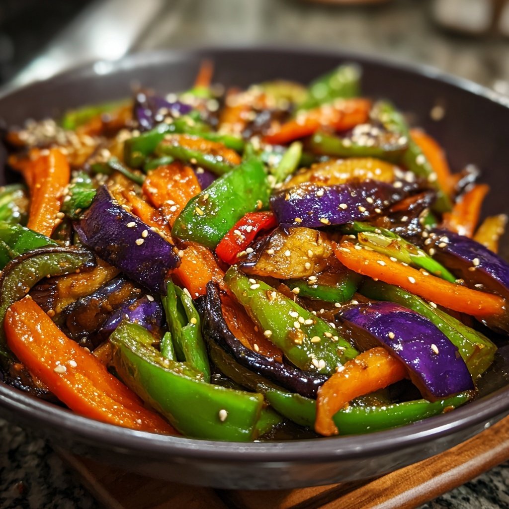 Kalorienarme Gemüsepfanne Vegan