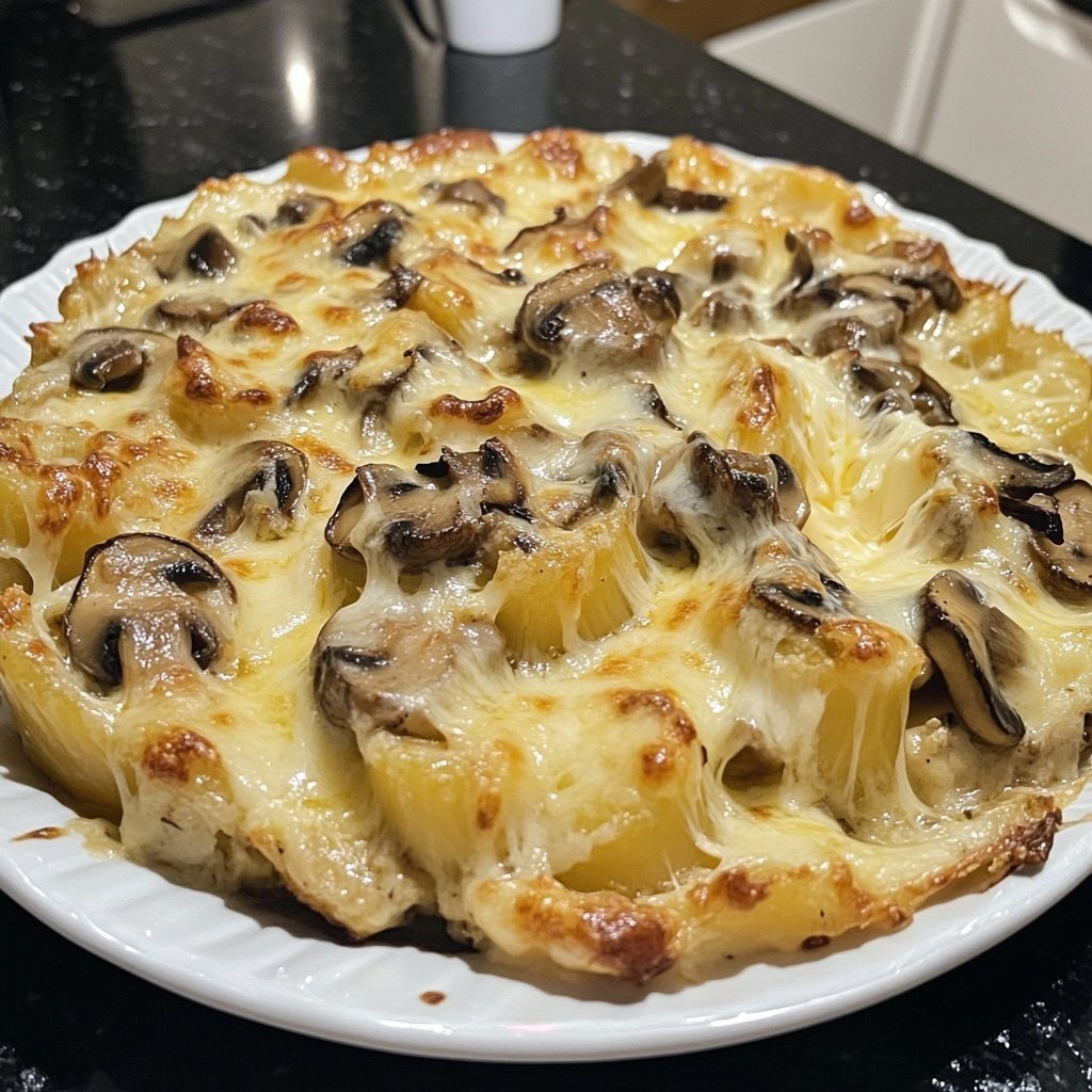 Kartoffelauflauf mit Pilzen