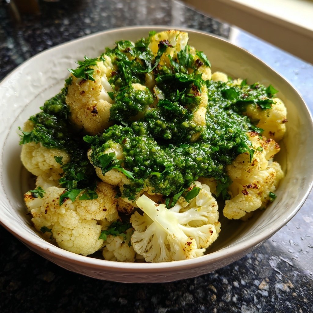 Blumenkohl mit Petersilienpesto