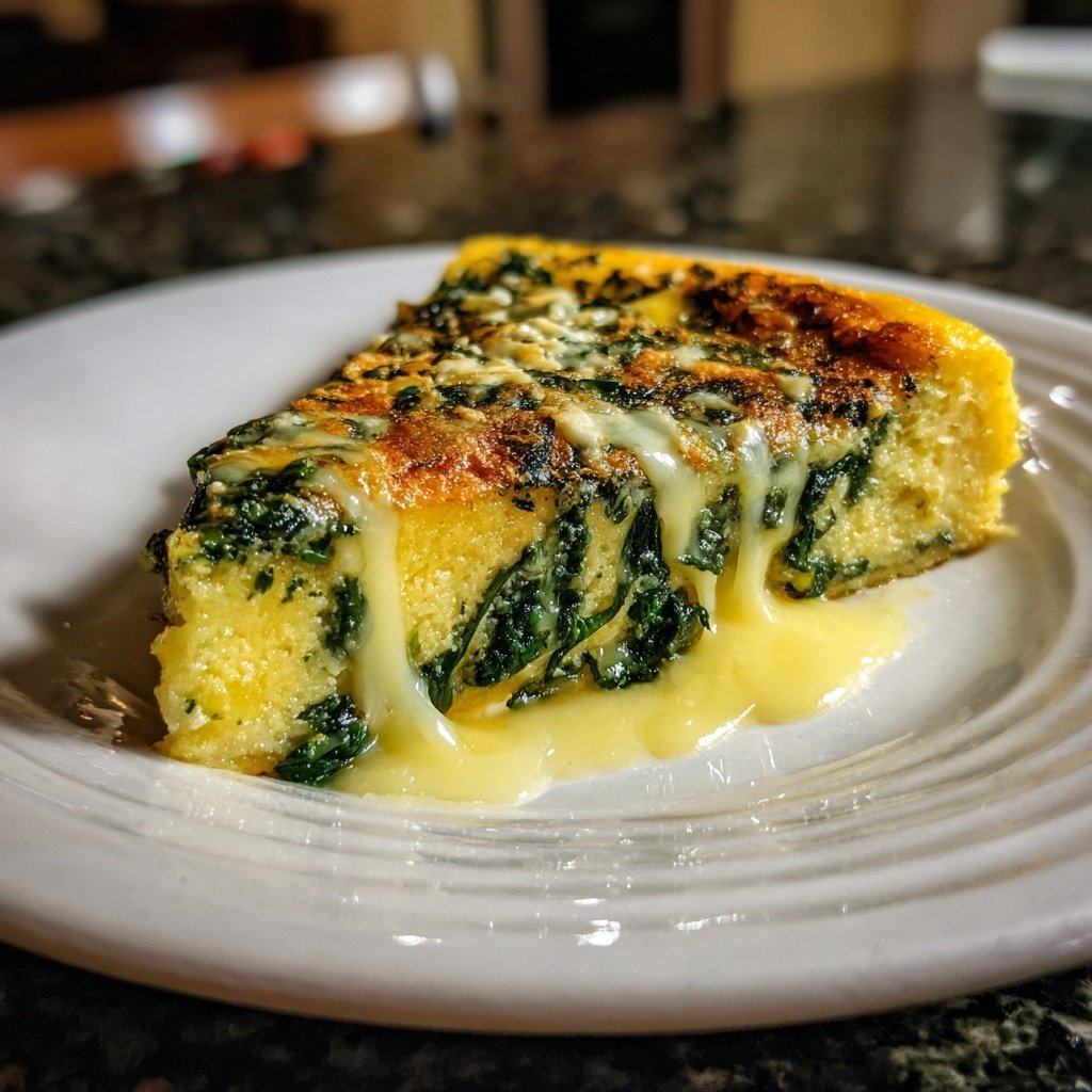 Polenta mit Spinat und Gorgonzola