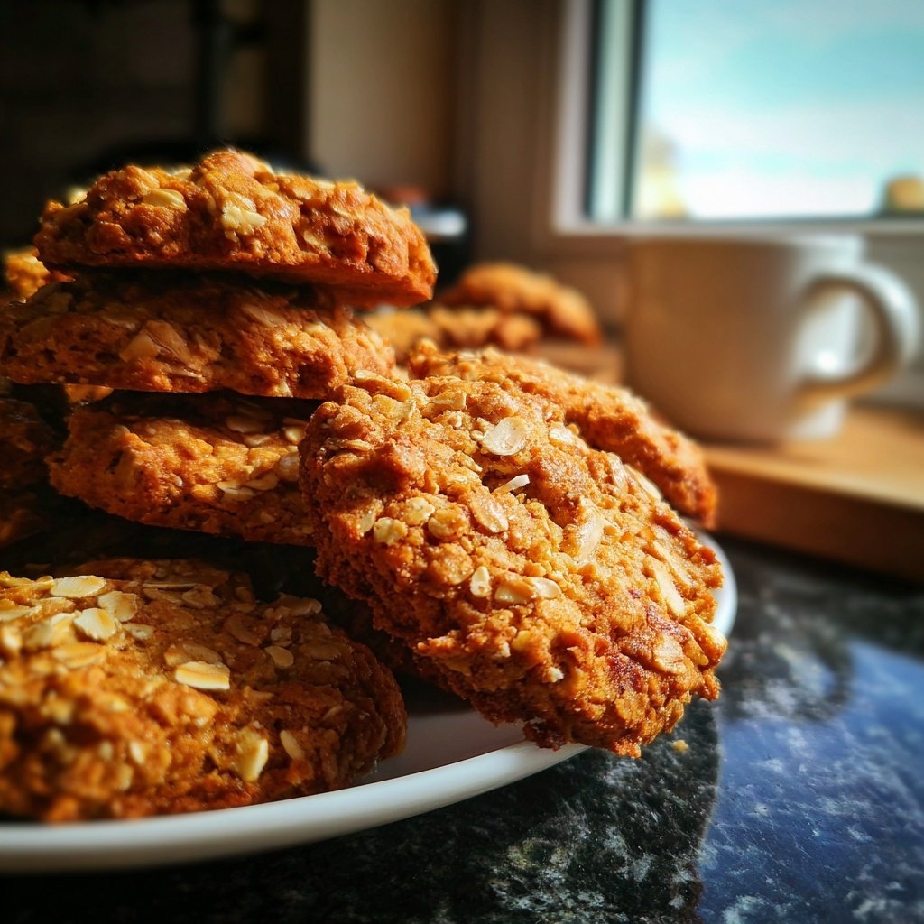 Cookies mit Haferflocken und Mandelsplittern
