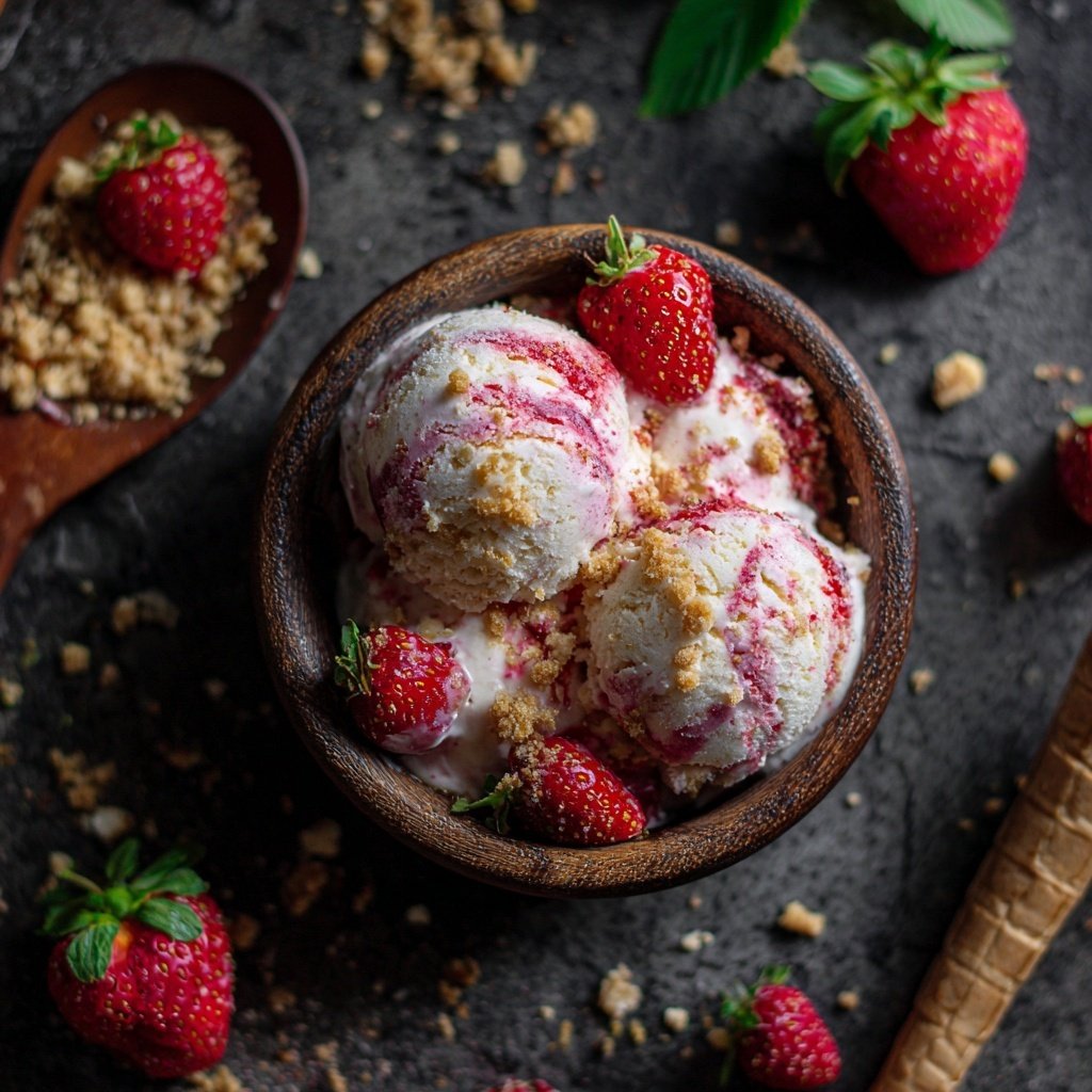 Erdbeer Joghurt Eis Selbstgemacht