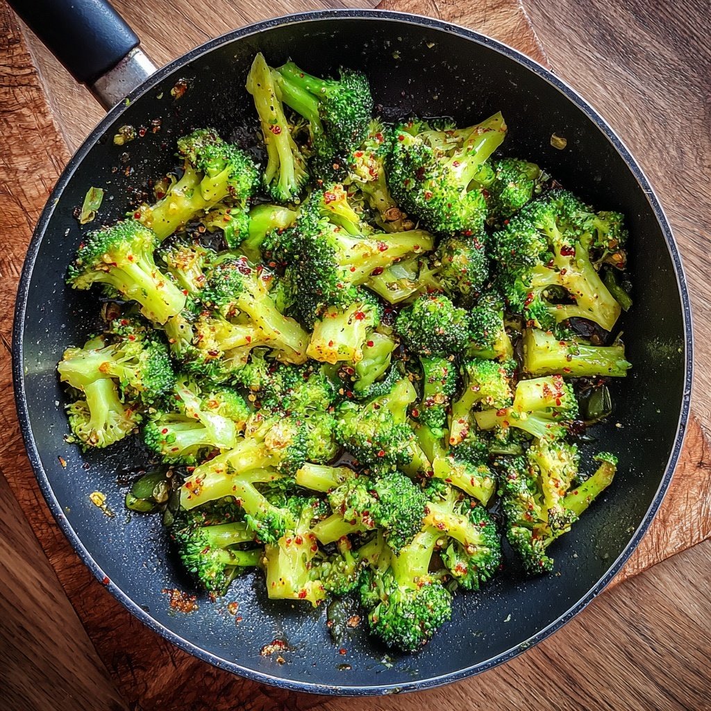 Brokkoli Pfanne Mit Knoblauchöl