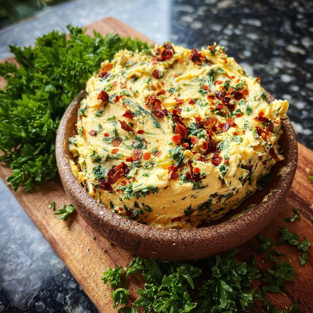 Kräuterbutter Mit Chili Flocken